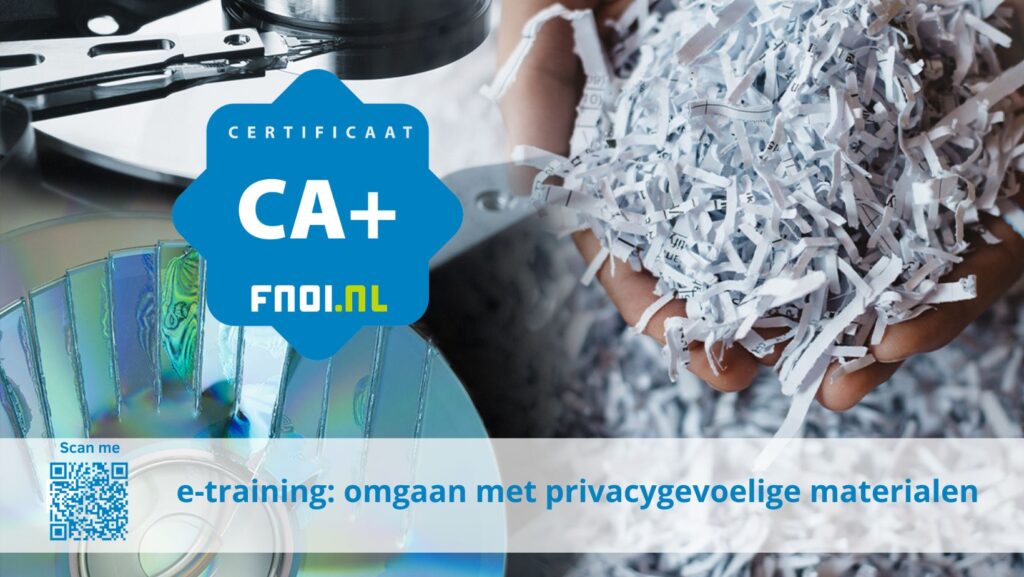 Gratis online training, FNOI CA+ certificering, data privacy week, vertrouwelijke materialen, online training 